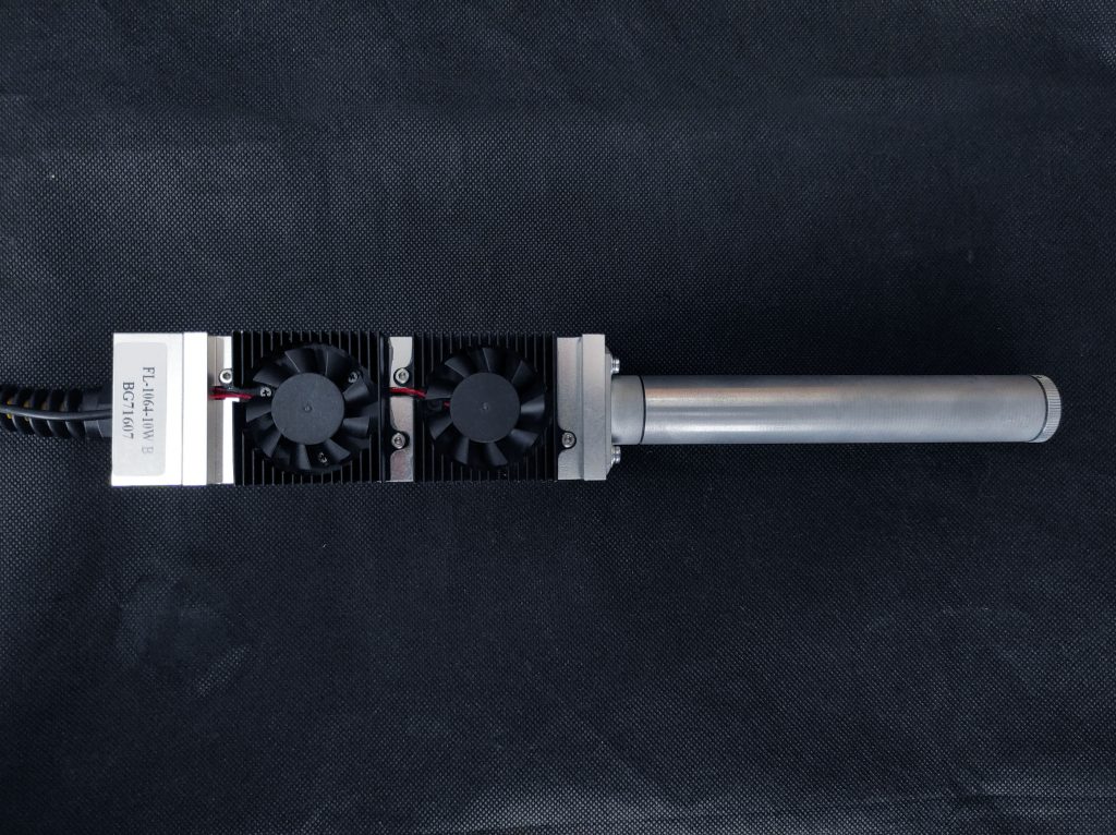 An Endurance 4 watt infrared diode-pumped solid-state (DPSS) laser metal marking head