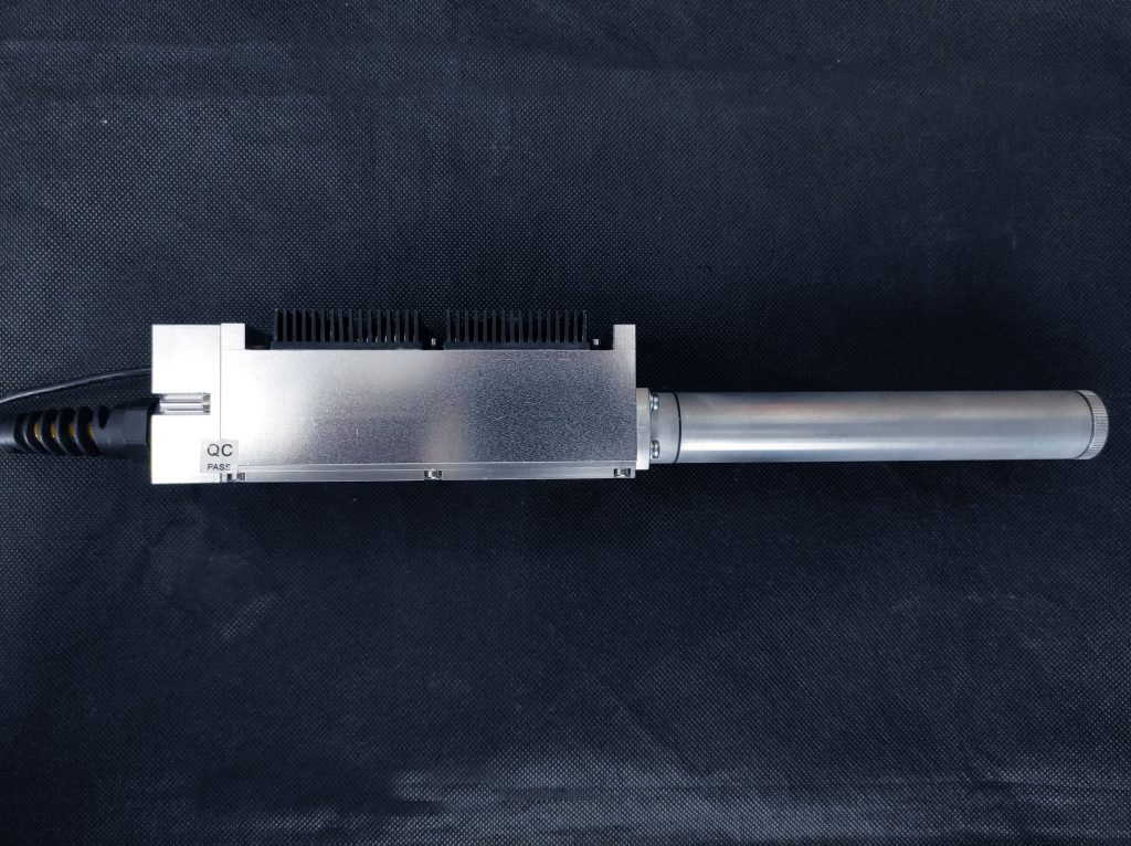 An Endurance 4 watt infrared diode-pumped solid-state (DPSS) laser metal marking head