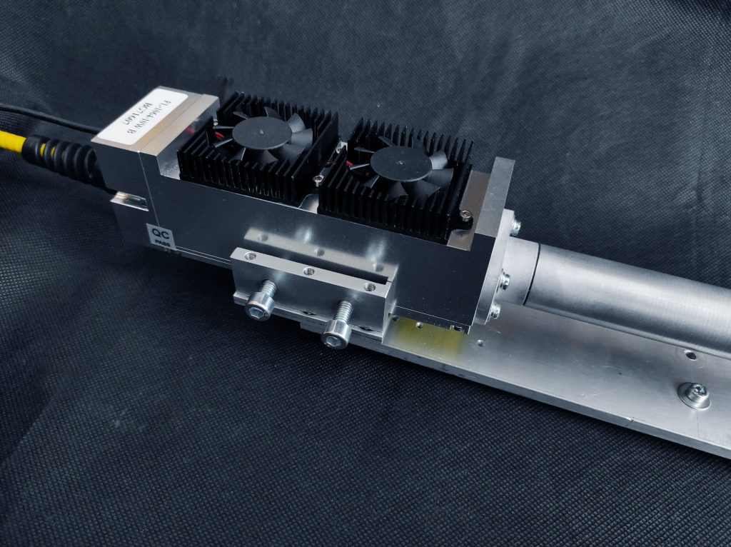 An Endurance 4 watt infrared diode-pumped solid-state (DPSS) laser metal marking head