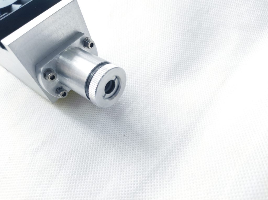 An Endurance 4 watt infrared diode-pumped solid-state (DPSS) laser metal marking head